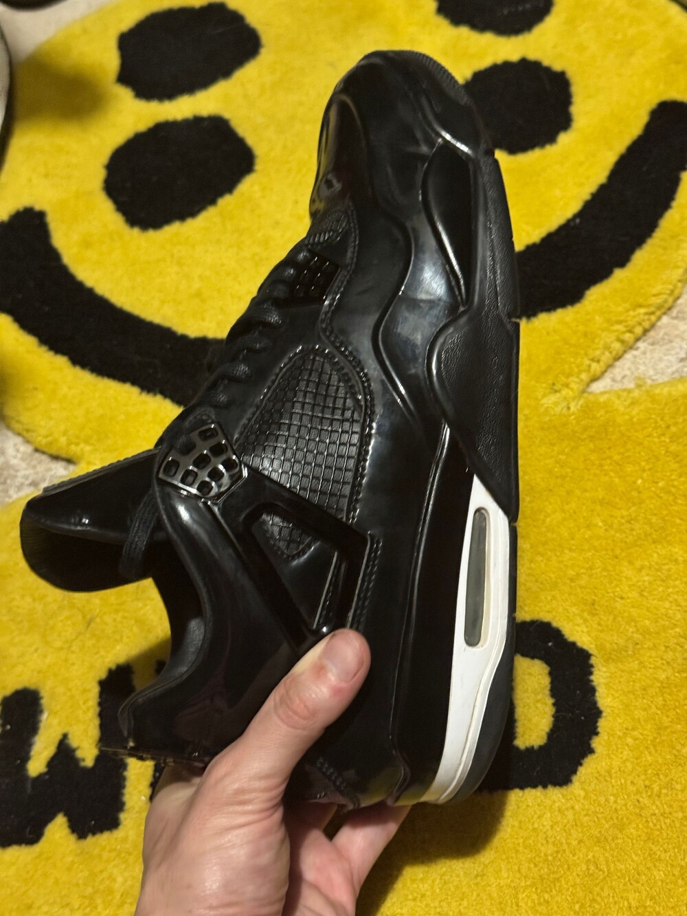 Jordan 4 Retro 11Lab4 Black Patent Leather 719864-010 Sneaker